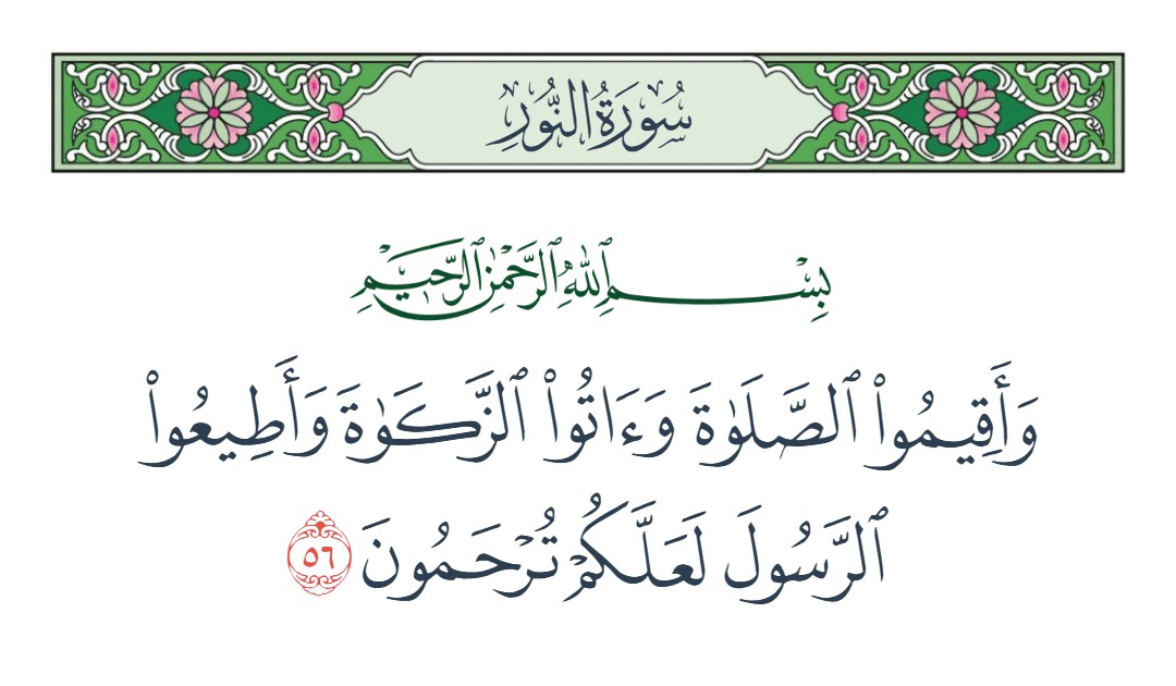 فيديو وأقيموا الصلاة وآتوا الزكاة وأطيعوا الرسول لعلكم ترحمون 